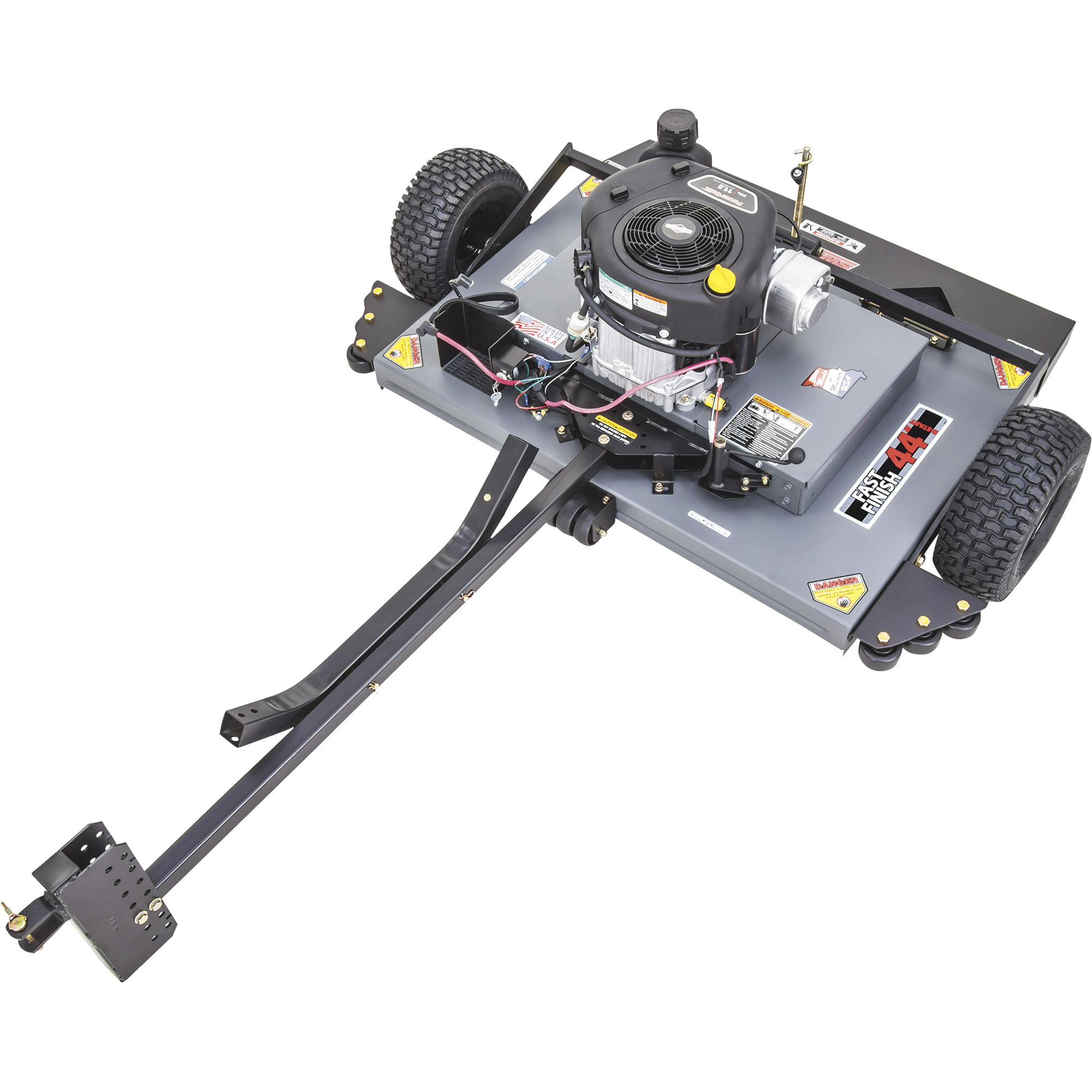 Swisher Finish Cut Pull-Behind Mower, 344cc Briggs & Stratton Powerbuilt Engine with Electric Start, 44in. Deck, Model# FCE11544BS